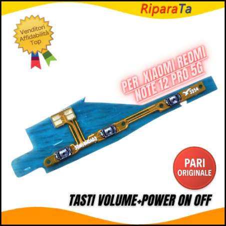 Tasti Volume Power Redmi Note 12 Pro 5G | RiparaTa B2B