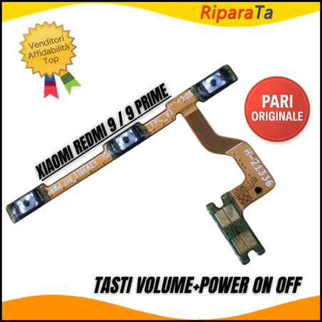 FLEX FLAT TASTI LATERALI VOLUME+TASTO ACCENSIONE XIAOMI REDMI 9/9 PRIME