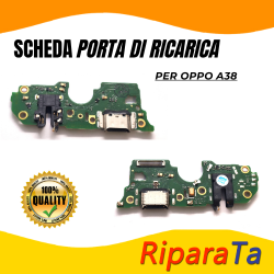 PCB Connettore + Microfono + Jack Audio per OPPO A38 PARI ORIGINALE | 