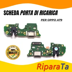PCB Connettore + Microfono + Jack Audio per OPPO A79 5G CPH 2553 PARI ORIGINALE