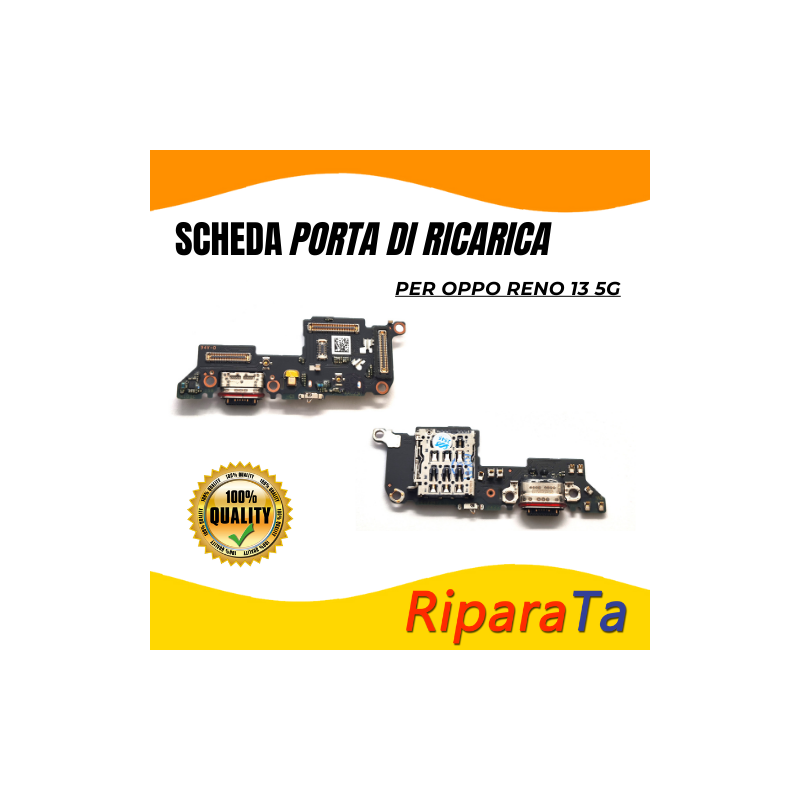 PCB Connettore + Microfono + Lettore SIM per Oppo Reno 13 5G CPH2689 P