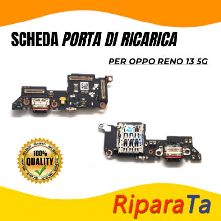 PCB Connettore + Microfono + Lettore SIM per Oppo Reno 13 5G CPH2689 P