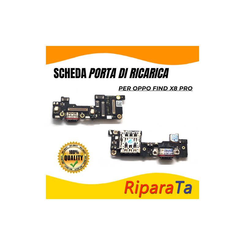 PCB Connettore + Microfono + Lettore SIM per OPPO Find X8 Pro PARI ORI