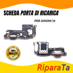 PCB Connettore + Microfono + Lettore SIM per Xiaomi 14  ORIGINALE | Ri