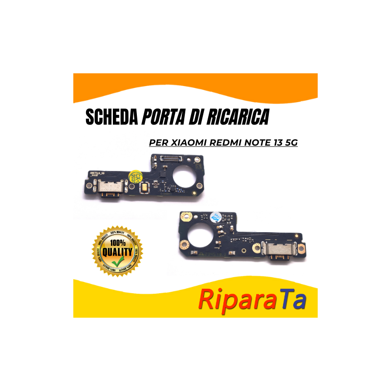 PCB Connettore + Microfono per Xiaomi Redmi Note 13 5G  ORIGINALE | Ri