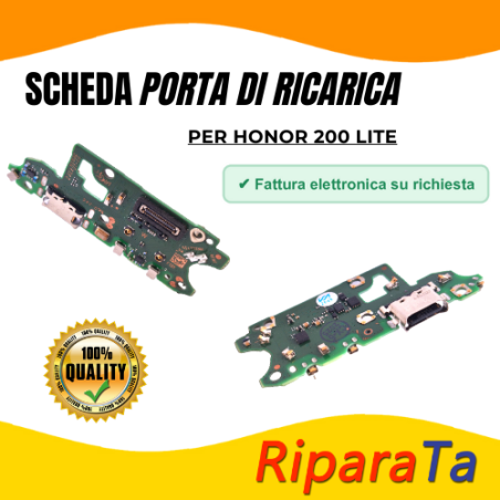 PCB Connettore + Microfono per Honor 200 Lite PARI ORIGINALE | RiparaP