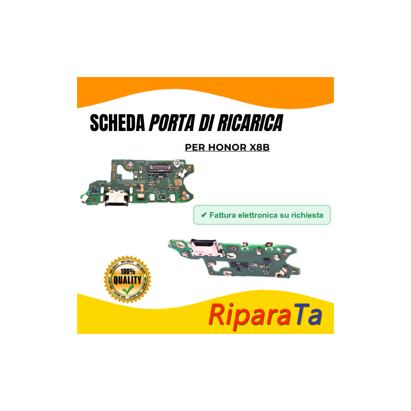 PCB Connettore + Microfono per Honor X8b PARI ORIGINALE | RiparaParts