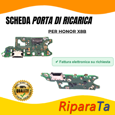 PCB Connettore + Microfono per Honor X8b PARI ORIGINALE | RiparaParts