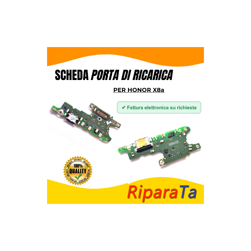 PCB Connettore + Microfono per Honor X8a PARI ORIGINALE | RiparaParts