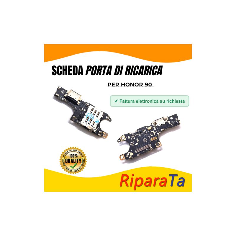 PCB Connettore + Microfono + Lettore SIM per Honor 90 OEM | RiparaPart