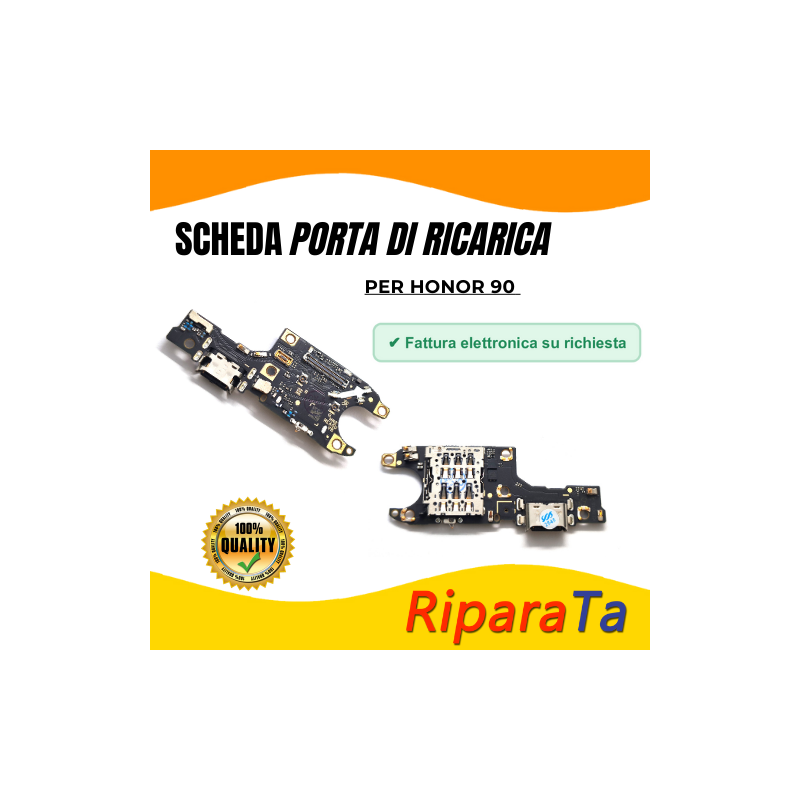 PCB Connettore + Microfono + Lettore SIM per Honor 90 PARI ORIGINALE |