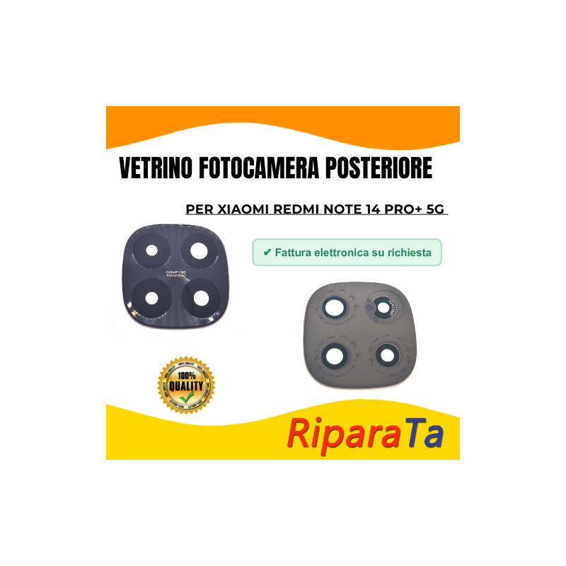 Vetrino Vetro Fotocamera Camera Posteriore per Xiaomi Redmi Note 14 Pr