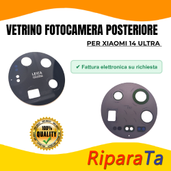 Vetrino Vetro Fotocamera Camera Posteriore per Xiaomi 14 ULTRA Nero OR