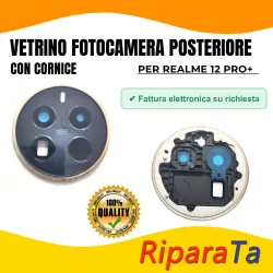 VETRINO VETRO LENTE CAMERA POSTERIORE CON CORNICE per REALME 12 PRO+ N