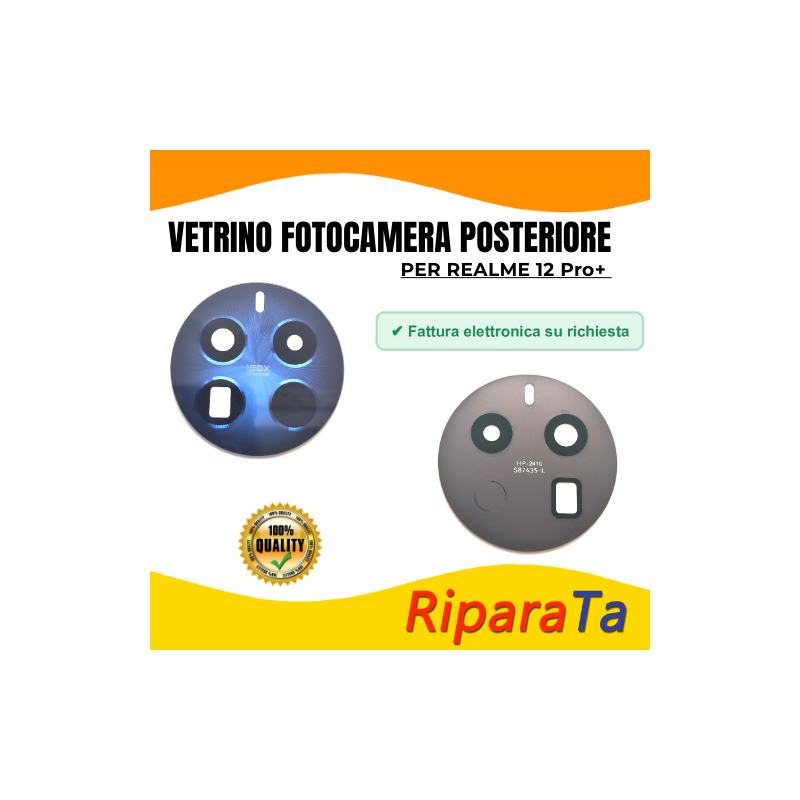 Vetrino Vetro Fotocamera Lente Camera Posteriore per Realme 12 Pro+ Bl