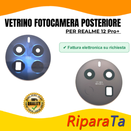 Vetrino Vetro Fotocamera Lente Camera Posteriore per Realme 12 Pro+ Bl