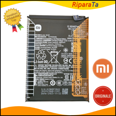 BATTERIA ORIGINALE BN5P XIAOMI REDMI NOTE 13 5G 2312DRAABG 5000MaH CON