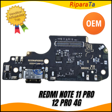 CONNETTORE RICARICA XIAOMI REDMI NOTE 11 PRO 2201116TG DOCK PCB OEM | 