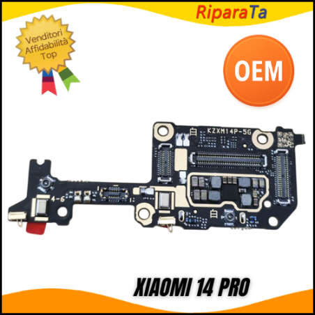 SCHEDA LETTORE SIM MICROFONO ANTENNA PER XIAOMI 14 PRO 23116PN5BC FPC 