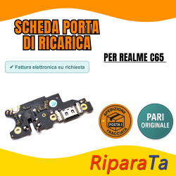 PCB Connettore + Microfono + Jack Audio per Realme C65  ORIGINALE | Ri