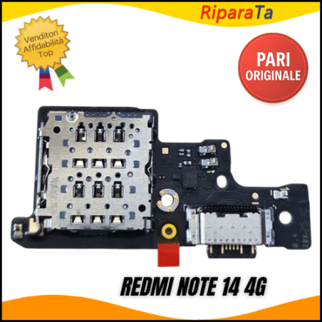 CONNETTORE RICARICA XIAOMI REDMI NOTE 14 4G 24117RN76G PCB MICROFONO L