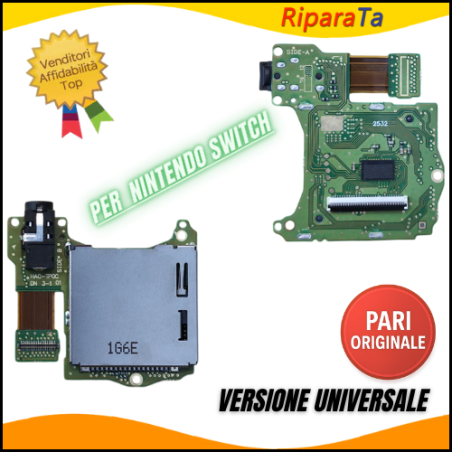 LETTORE SCHEDE GIOCHI SLOT CARD READER PER NINTENDO SWITCH V1 V2 UNIVE