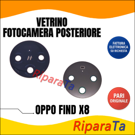 VETRINO LENTE FOTOCAMERA CAMERA POSTERIORE OPPO FIND X8 CPH2651 NERO |