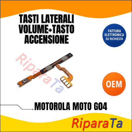 Tasti Volume Power Motorola Moto G04 Ricambio | RiparaTa B2B