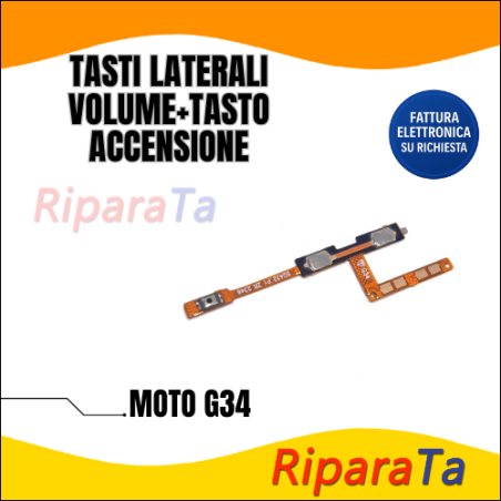 Tasti Volume Power Motorola Moto G34 Ricambio | RiparaTa B2B
