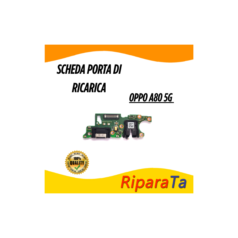 PCB Connettore + Microfono + Jack Audio per OPPO A80 5G CPH2639 PARI  