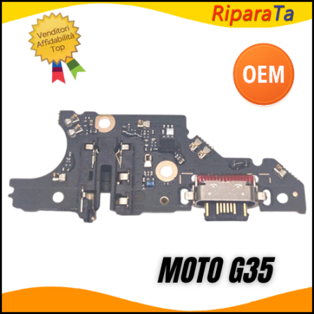 PCB CONNETTORE RICARICA MOTOROLA G35 XT2433-5 DOCK MICROFONO JACK AUDI