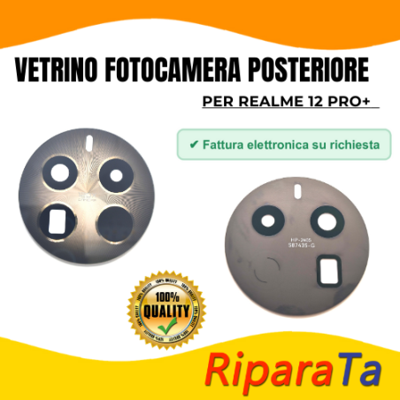 VETRINO VETRO LENTE FOTOCAMERA CAMERA POSTERIORE per REALME 12 PRO+ BE