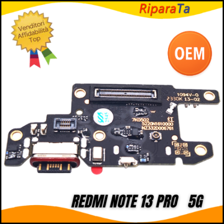 PCB RICARICA CONNETTORE XIAOMI REDMI NOTE 13 PRO 5G 2312DRA50G DOCK OE