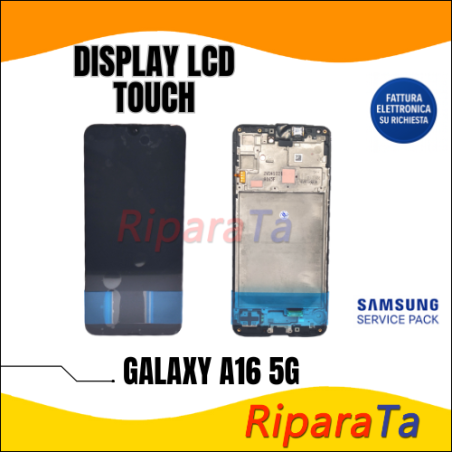 DISPLAY LCD TOUCH+FRAME SAMSUNG GALAXY A16 5G SM-A166 SERVICE PACK ORI