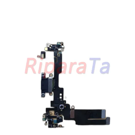 CONNETTORE RICARICA APPLE IPHONE 14 A2882 FLEX DOCK NERO PARI ORIGINALE
