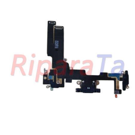CONNETTORE RICARICA APPLE IPHONE 14 A2882 FLEX DOCK NERO PARI ORIGINAL