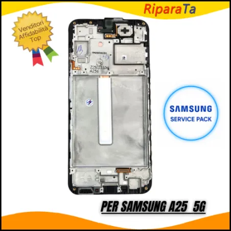 DISPLAY ORIGINALE SAMSUNG GALAXY  A25 5G SM-A256B LCD+FRAME SERVICE PA