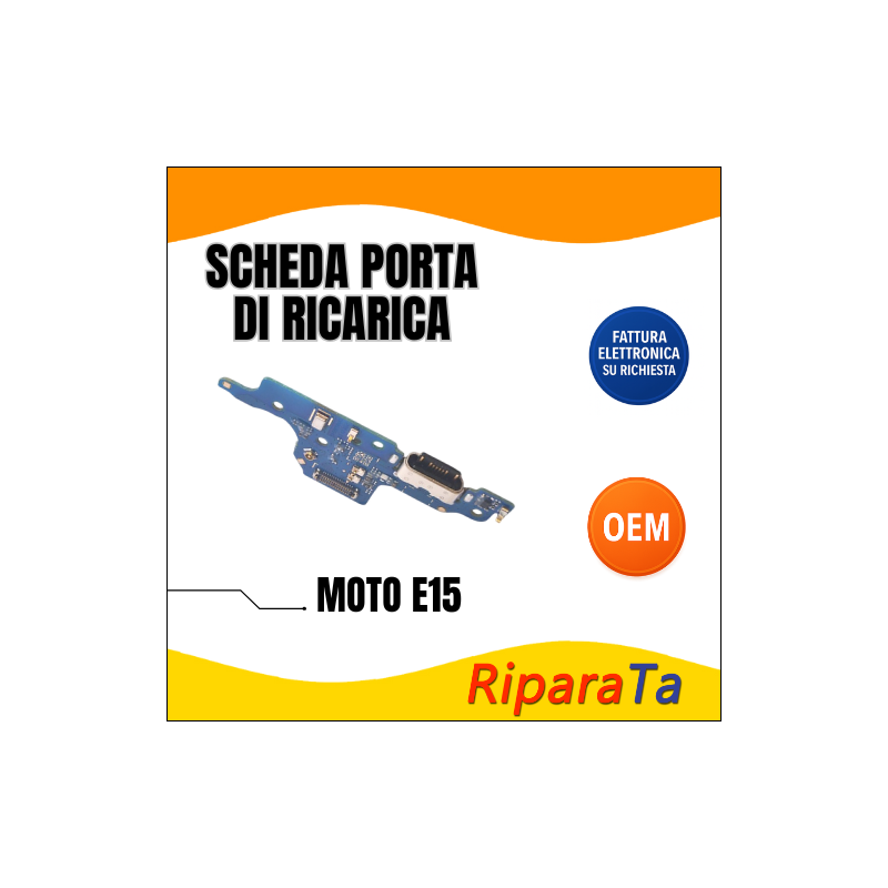 PCB CONNETTORE RICARICA MOTOROLA MOTO E15 XT2523-6 DOCK MICROFONO OEM 