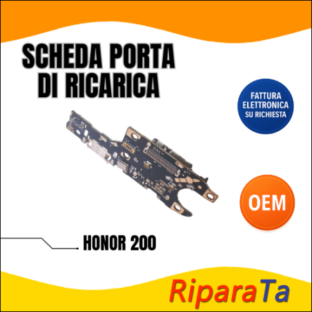 CONNETTORE RICARICA HONOR 200 ELI-AN00 ELI-NX9 DOCK LETTORE SIM OEM | 