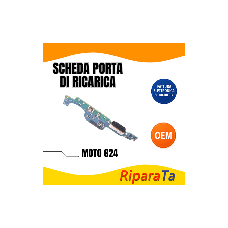 PCB CONNETTORE RICARICA MOTOROLA MOTO G24 XT2423-1 USB DOCK MICROFONO 