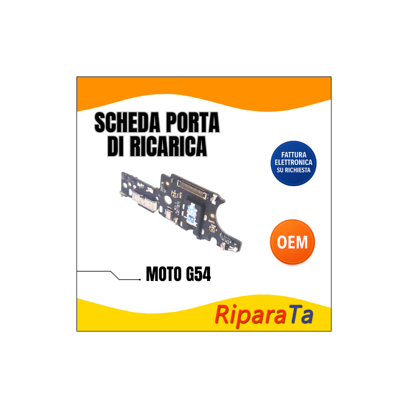 PCB CONNETTORE RICARICA MOTOROLA MOTO G54 XT2343-1 DOCK MIC+JACK AUDIO