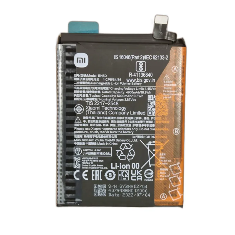 BATTERIA BN5D ORIGINALE PER XIAOMI REDMI NOTE 11 / 11S / 11S 5G 5000mA