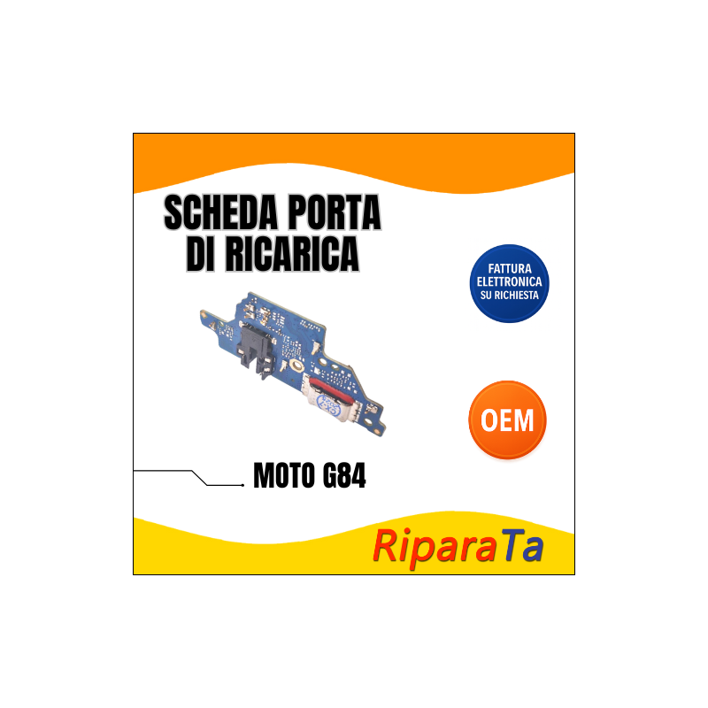 PCB CONNETTORE RICARICA MOTOROLA MOTO G84 XT2347 DOCK MICROFONO JACK A