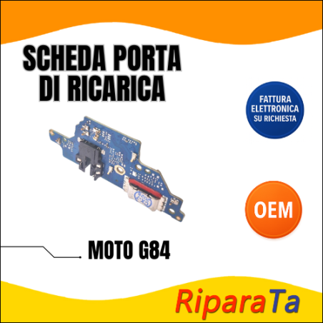 PCB CONNETTORE RICARICA MOTOROLA MOTO G84 XT2347 DOCK MICROFONO JACK A