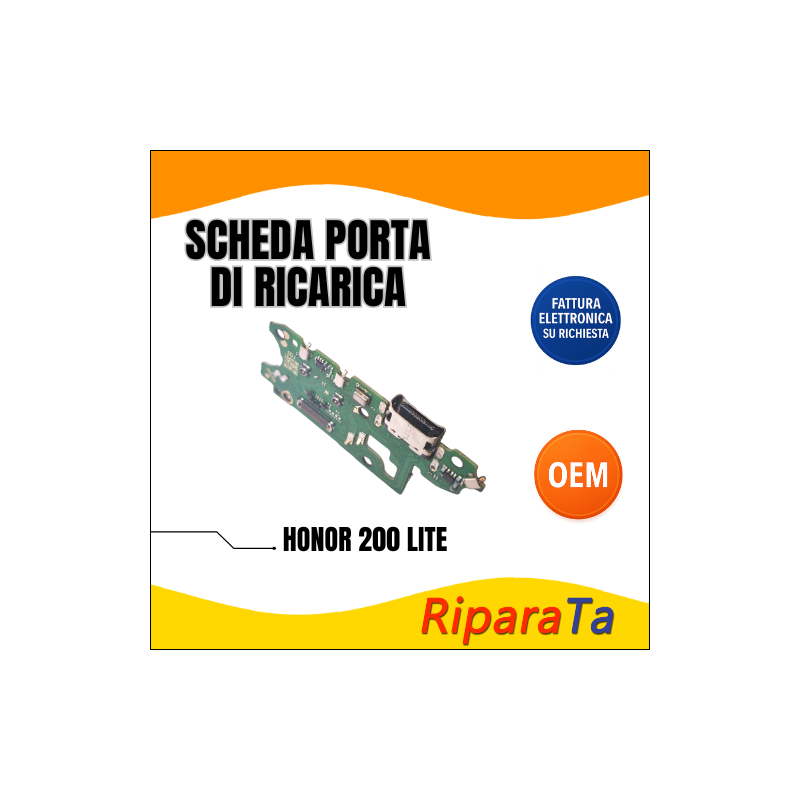 PCB CONNETTORE RICARICA HONOR 200 LITE LLY-NX1 DOCK MICROFONO USB OEM 