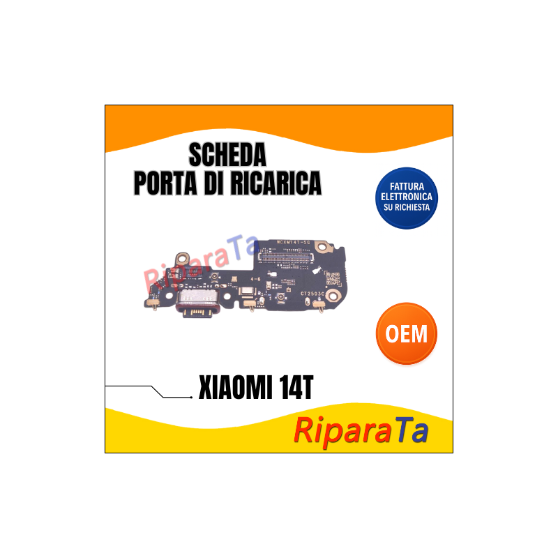 PCB CONNETTORE RICARICA XIAOMI 14T 2406APNFAG DOCK MICROFONO LETTORE S