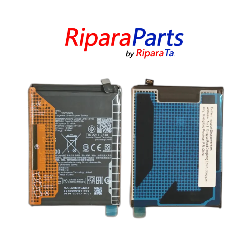 BATTERIA BN5V PER XIAOMI REDMI NOTE 14 PRO 5G ORIGINALE GARANTITO 24090RA29G 5110mAh