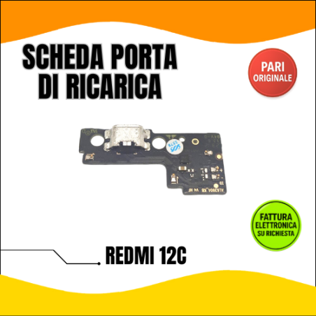 PCB CONNETTORE RICARICA XIAOMI REDMI 12C 22120RN86G DOCK MIC PARI ORIG