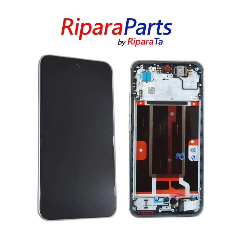 DISPLAY OLED PER OPPO A6 PRO 5G CPH2781 / A6 5G PLS120 TOUCH FRAME SERVICE PACK LUNAR TITANIUM