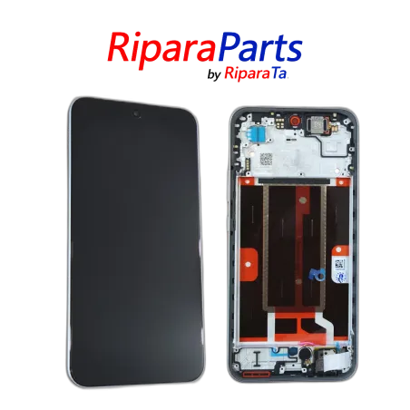 DISPLAY OLED PER OPPO A6 PRO 5G CPH2781 / A6 5G PLS120 TOUCH FRAME SERVICE PACK LUNAR TITANIUM